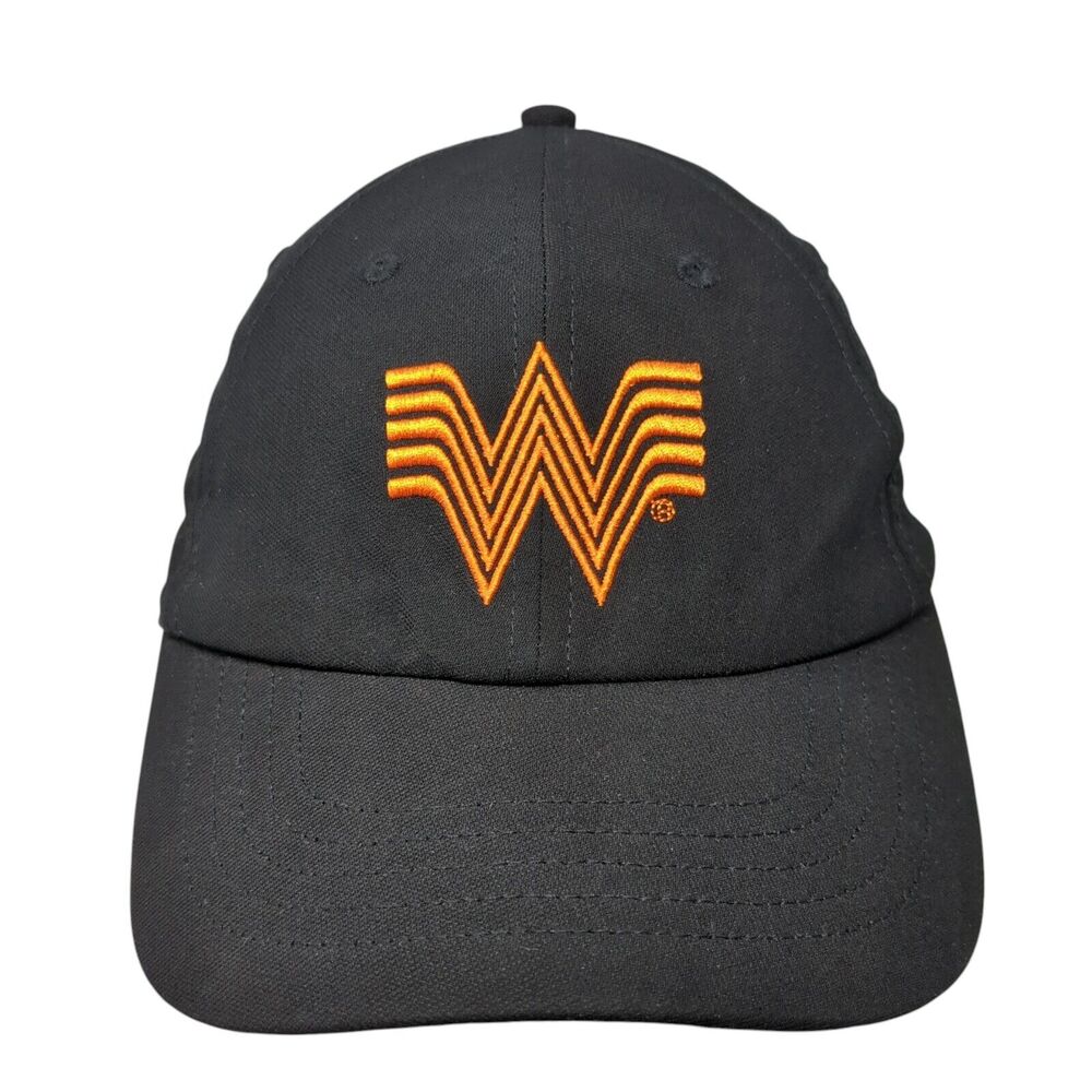 Whataburger Strapback Hat Black One Size Adjustable Embroidered 6 Panel